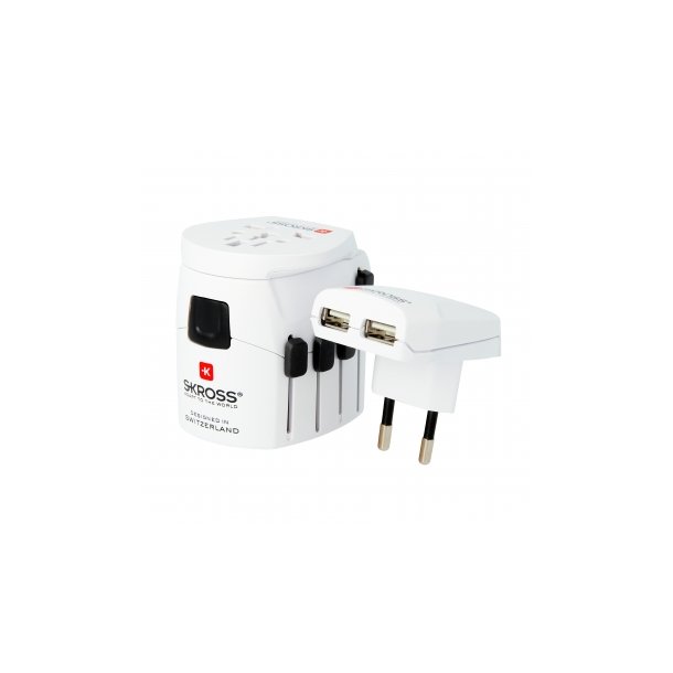 SKROSS Reiseadapter World PRO+ USB