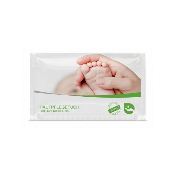 Sachet mit Hautpflegetuch