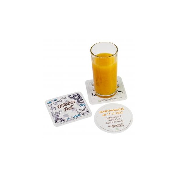 Samenpapier Bierdeckel - rund 4/4-C