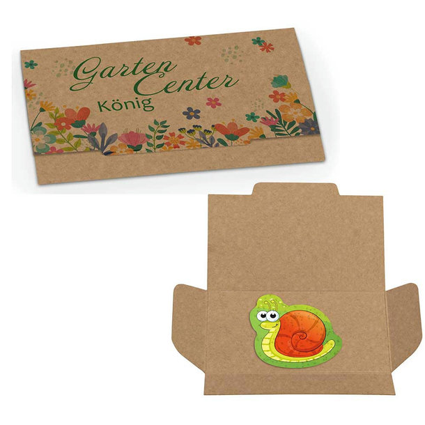 Samenpapier lustige Tierchen - Schnecke Paul