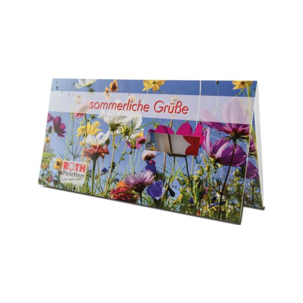 Steckfigur-Blume mit Steckfiguren-Karte Digitaldruck 4/4c