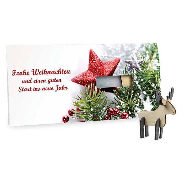 Steckfiguren-Karte Filz - Elch 4/0-c