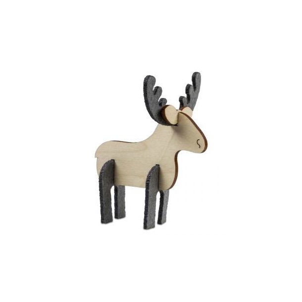 Steckfiguren-Karte Filz - Elch 4/4-c
