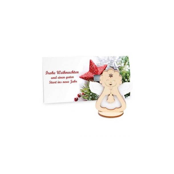 Steckfiguren-Karte Filz Premium - Engel Premium 4/4-c 