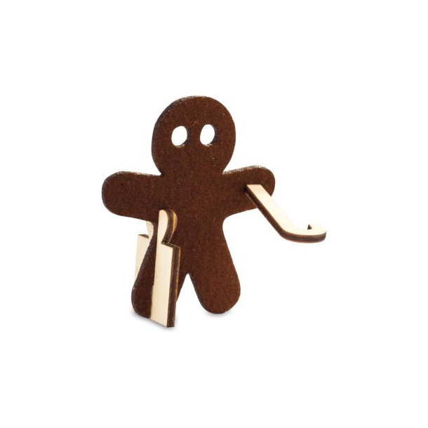 Steckfiguren-Karte Filz Lebkuchenmann 4/0-c