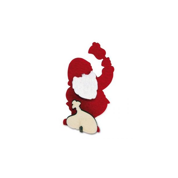 Steckfiguren-Karte Filz - Weihnachtsmann 4/4-c