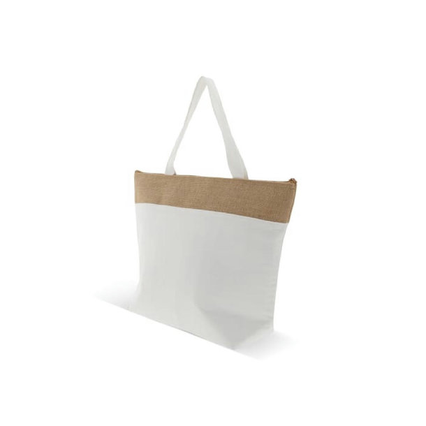 Strand-Kühltasche baumwolle/Jute 43x33x14 cm