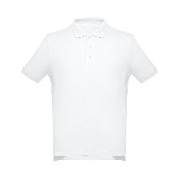 THC ADAM WH. Kurzärmeliges Poloshirt aus Baumwolle für Herren. Weiße Farbe