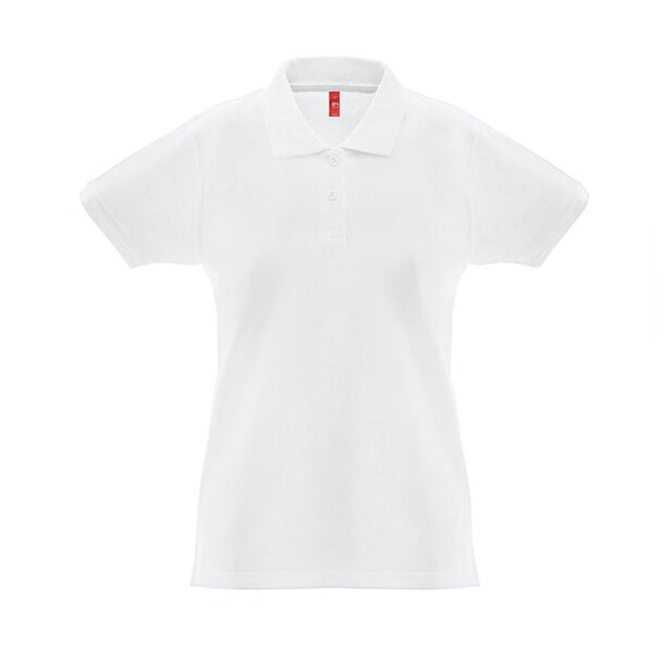 THC MONACO WOMEN WH. Kurzarm-Poloshirt für Damen aus kardierter Baumwolle