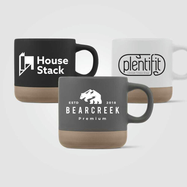 Terra - 350 ml Keramiktasse mit Tonbasis