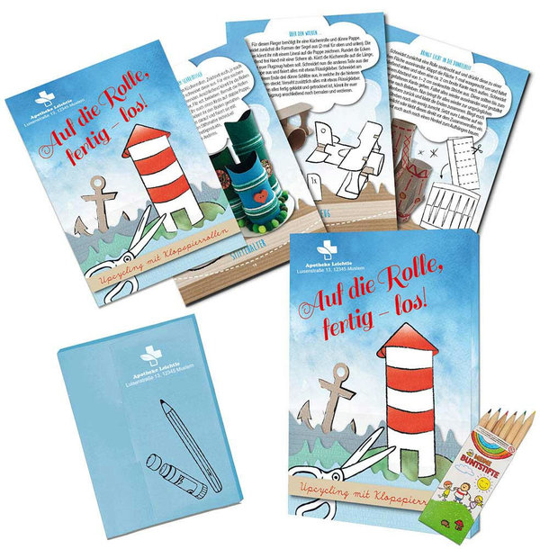Upcycling-Set - Toilettenpapierrollen - individuell 4/0-c