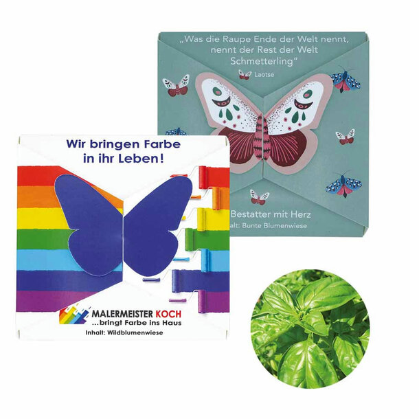 Verschluss - Samenkarte Schmetterling - Basilikum