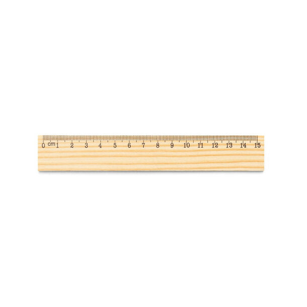 WESLEY 15. Lineal aus Kiefernholz mit 15 cm Skala
