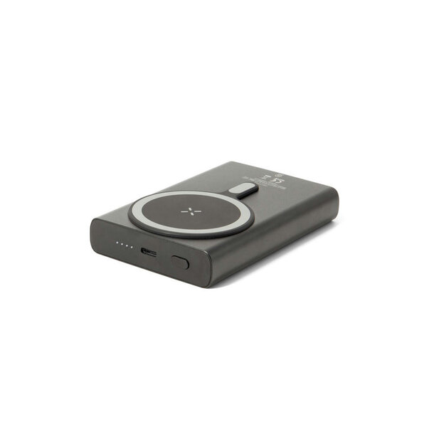 WRIGHT 10. Magnetische Powerbank mit Schnellladefunktion aus recyceltem Aluminium und recyceltem ABS, 10\'000 mAh
