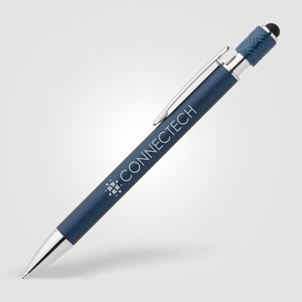 Wave Spinner Kugelschreiber aus Aluminium - m/Stylus