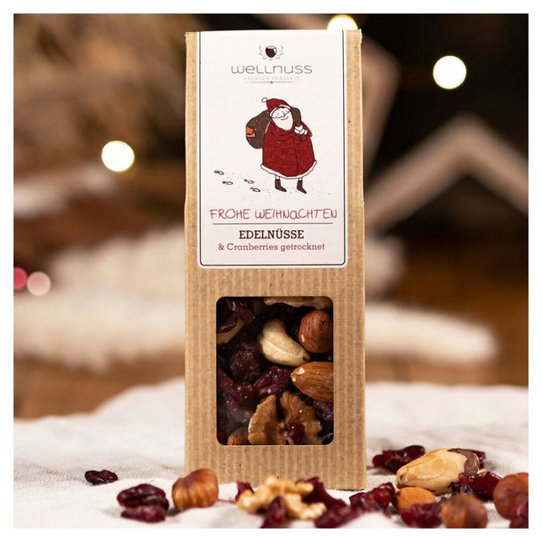 Weihnachts-Edition - Faltschachtel - Edelnüsse & Cranberries