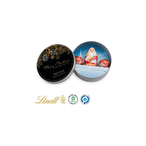 Weihnachtsdose Lindt, matt-silber