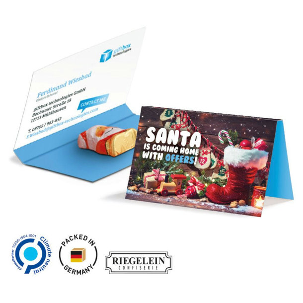 Werbekarte Visitenkartenformat Weihnachten