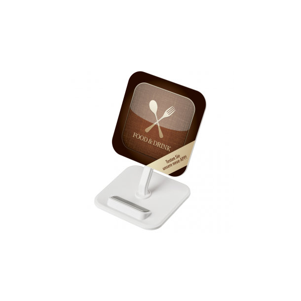 Wireless charging stand REFLECTS-GIJÓN incl- all over printveredeltes Muster