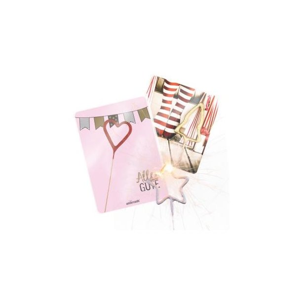 Wondercandle Mini mit Wondercard -Stern gold