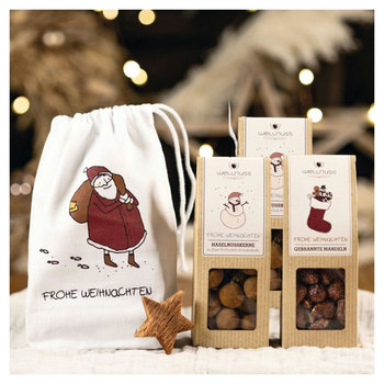 3 Premium Snacks im Baumwollsäckchen - Weihnachts-Edition