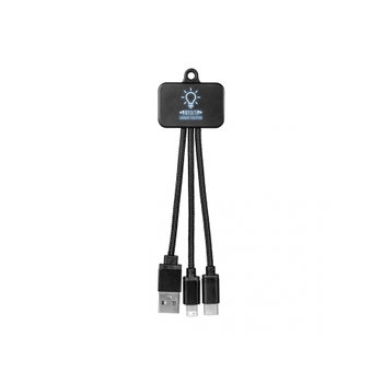3-in-1 Ladekabel REFLECTS-TARRAGONAveredeltes Muster