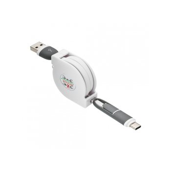 3-in-1 Ladekabel mit Aufroller REEVES-SNAKE