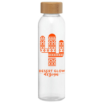 Alpine - 500 ml Glasflasche mit Bambus-Deckel