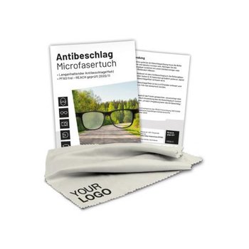Antibeschlag-Microfasertuch grau 17x14 cm, All-Inklusive-Paket
