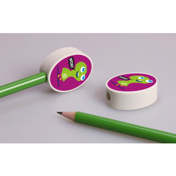 Aufsteck Radiergummi für Bleistifte, Oval, auf TPE Basis, kein PVC
