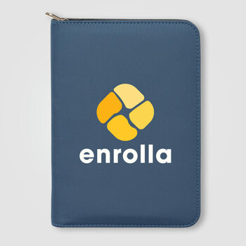 Auric Recycled Polyester Gold Zipper Portfolio - A5