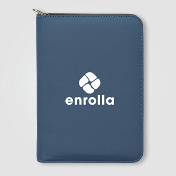 Auric Recycled Polyester Gold Zipper Portfolio - A5