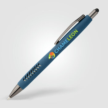 Avalon Kugelschreiber mit Stylus in Steinoptik aus recyceltem Kunststoff 