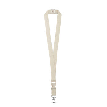 BALLINA. Lanyard aus 100% Baumwolle mit Metallkarabiner