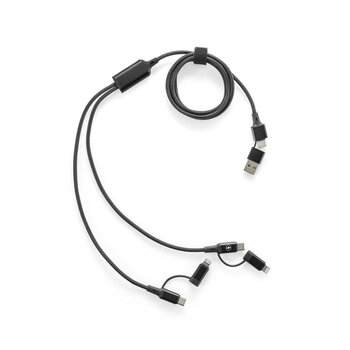 BERTOZZI. Superschnelles 6-in-1-USB-Kabel aus recyceltem Aluminium (20 %) und recyceltem PET (4 %)