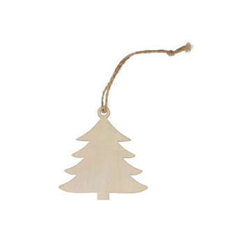 Baumförmiges Weihnachtsornament aus Holz