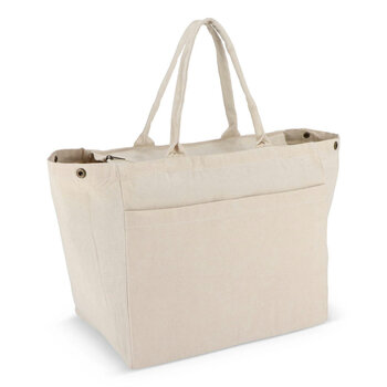 Baumwoll-Tragetasche mit Reißverschluss OEKO-TEX® 39 x 24 x 34cm 320g/m²