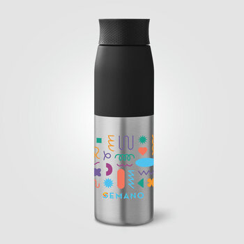 Borealis Recycling-Edelstahlflasche mit Drehverschlu650 ml