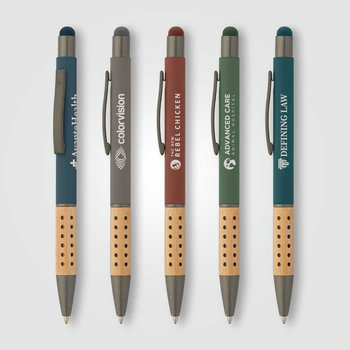 Bowie Bamboo Griff Kugelschreiber - m/Stylus