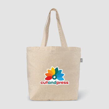 Budget Shopper Recycelte Baumwoll Tragetasche (140 g/m²)