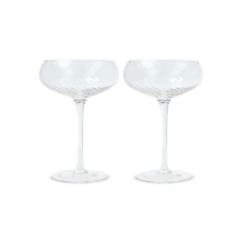 Byon Opacity 2er-Set Sektgläser mit stilvollem Glasmuster 300ml