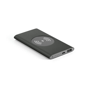 CASSINI. Powerbank 4\'000 mAh mit 5W wireless Ladegerät aus Recyceltes Aluminium (100 % rAL)