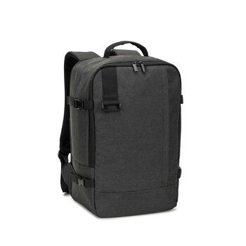 CIES. Rucksack, entwickelt um die von den Fluggesellschaften geforderten Massvorgaben zu erfüllen, aus hochdichtem, recyceltem 600D-Polyester