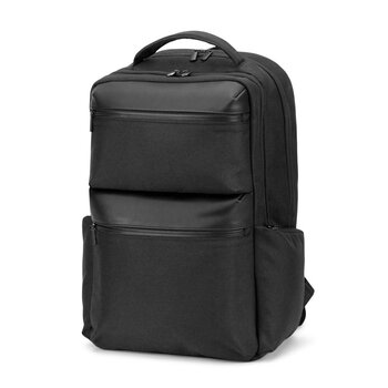 COPENHAGEN. Wasserabweisender Rucksack aus recyceltem Twill mit zwei großen Fronttaschen, 17\'3 Zoll