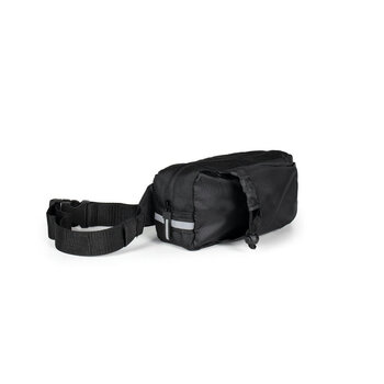 DELFOS POUCH SHINY. Gürteltasche aus 300D recyceltem Polyester (glänzende Oberfläche) und 600D recyceltem Polyester mit reflektierenden Elementen
