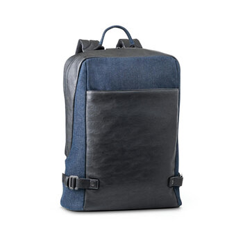 DIVERGENT BACKPACK I. Laptop-Rucksack bis zu 15.6\'\' aus Denim und PU