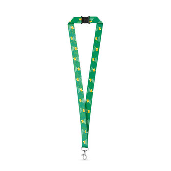 DOVER. SET Lanyard SUBLIMATION Long II (20 mm) aus recyceltem Polyester (100% rPET) mit 20 mm Schnappkarabiner und Sicherheitsverschluss
