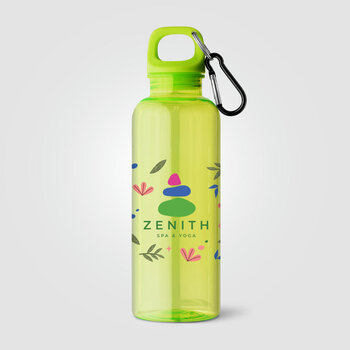 Doli Fahrradflasche mit Schraubverschluss und Karabinerclip aus rPET – 500 ml