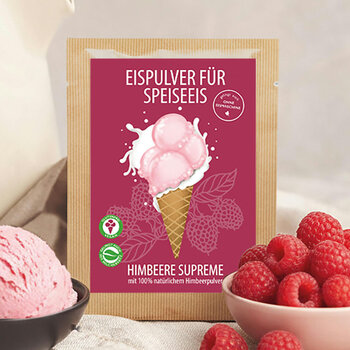 Eispulver Himbeere Supreme im Portionsbeutel 30g