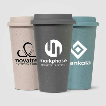 Equator - 265 ml Keramikbecher mit Silikon-Deckel - Doppelwandig